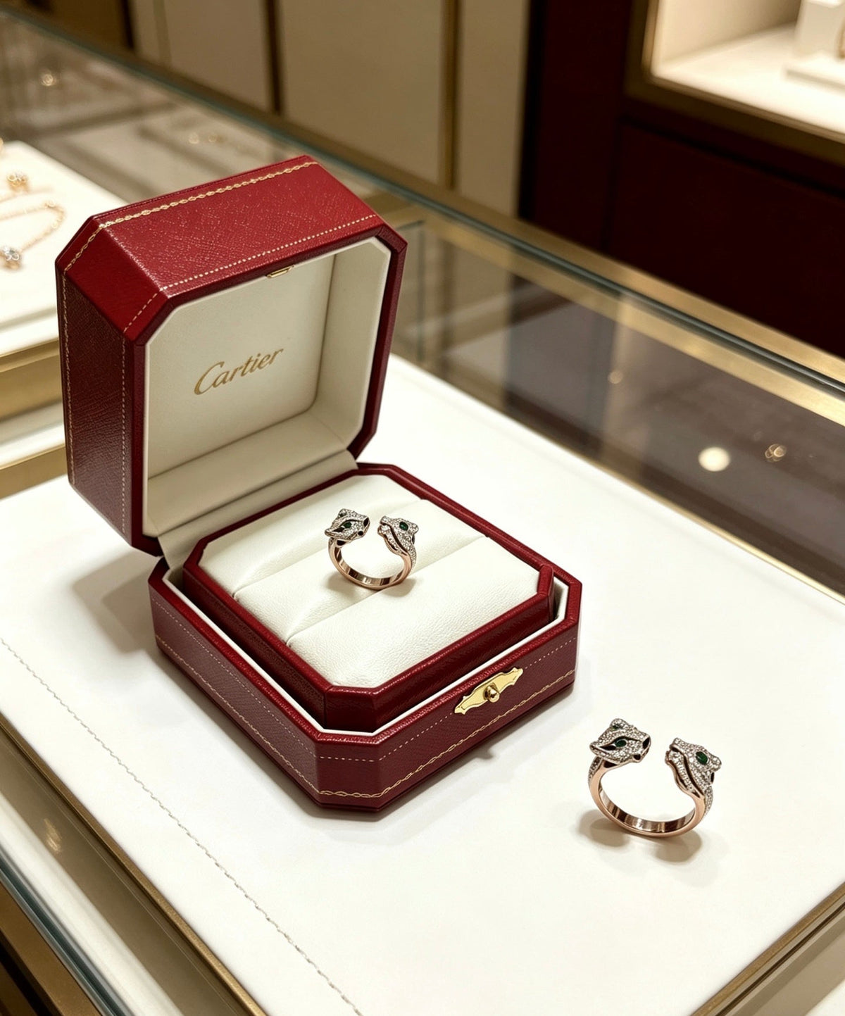 Martin Graham ring in polished metal-tone