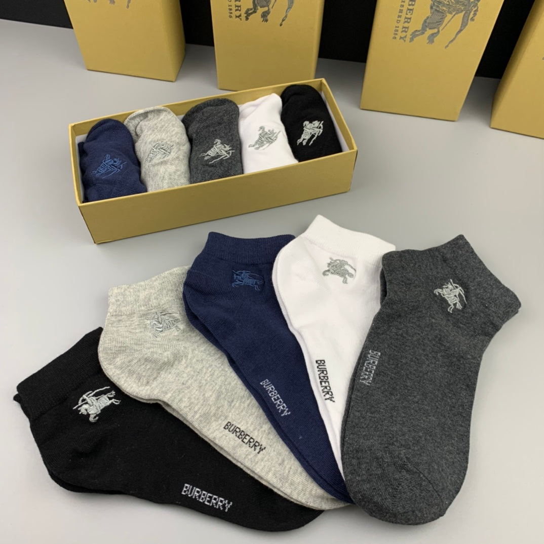 Burberry Cotton Socks - 5-Pair Set