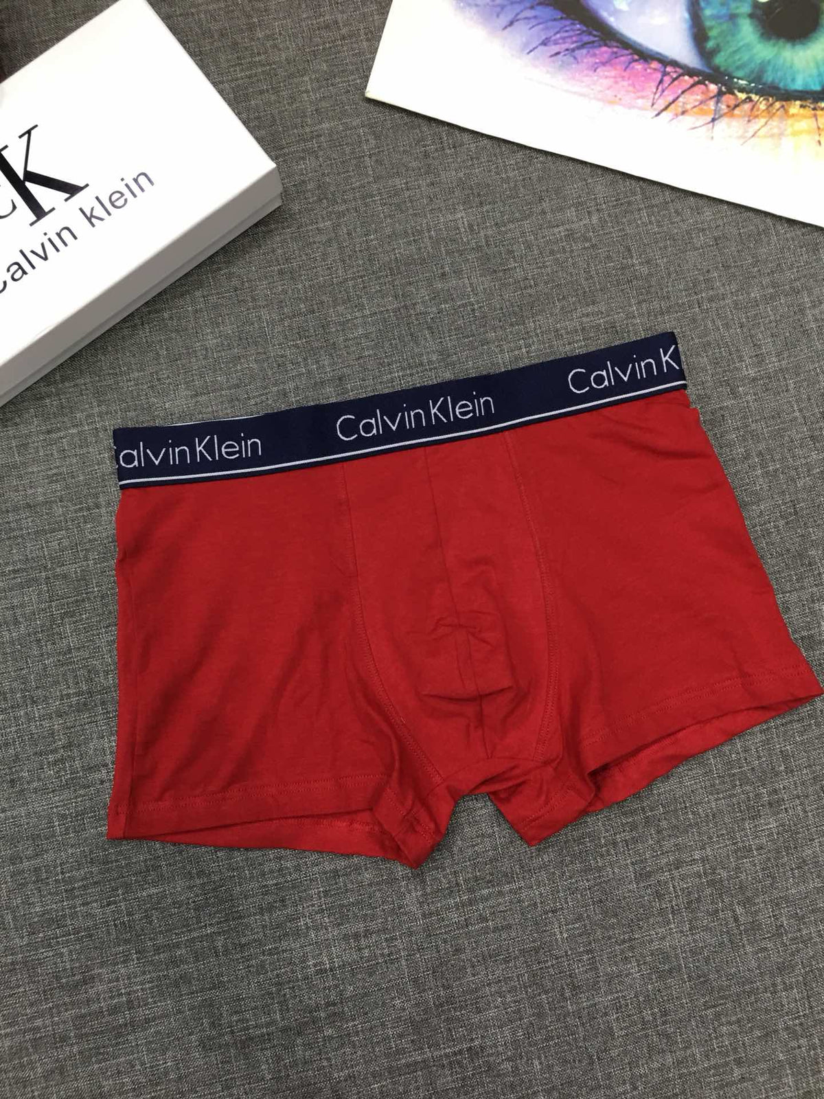Calvin Klein Cotton-spandex blend Broad Logo Waistbands Men's Boxer Briefs - 3-Piece Box