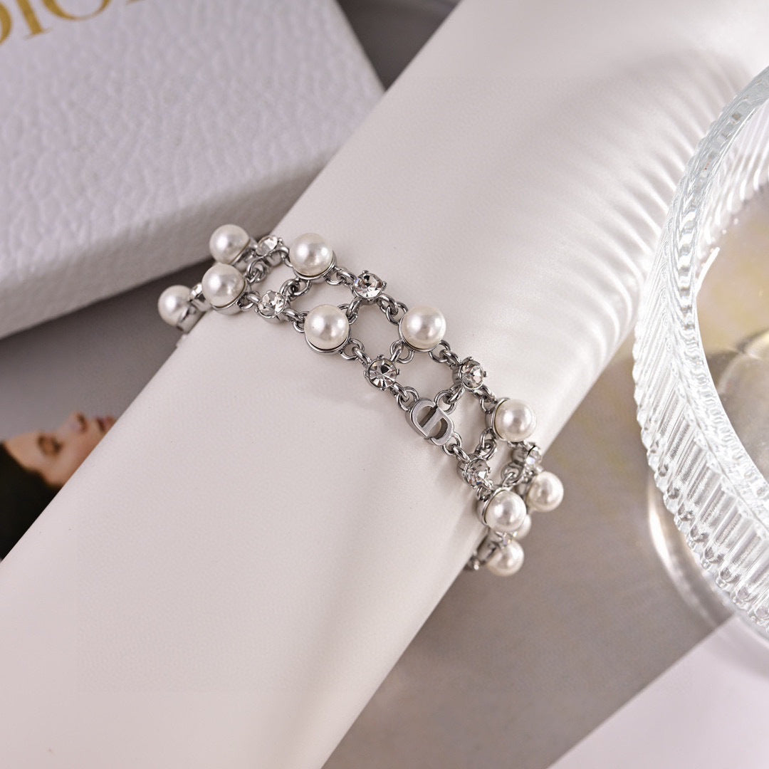 Martin Graham bracelet in polished metal-tone