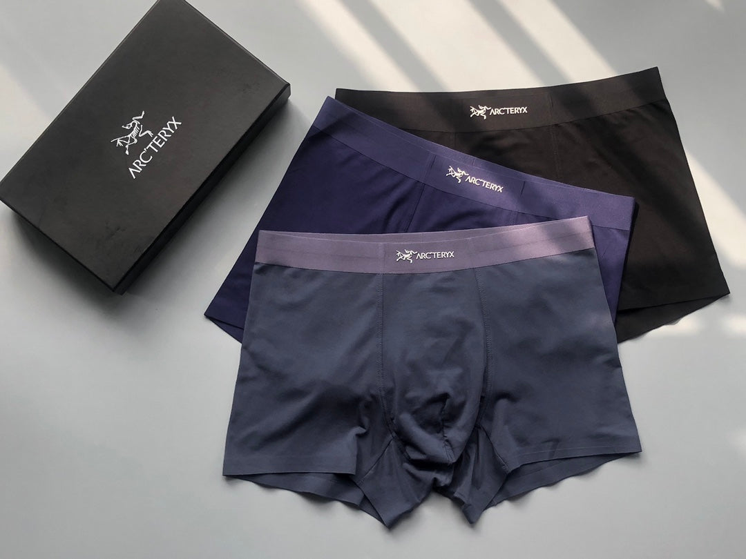 Arc'teryx Modal Visible All-Over Pattern And Logo Details Men's Boxer Briefs - 3-Piece Box