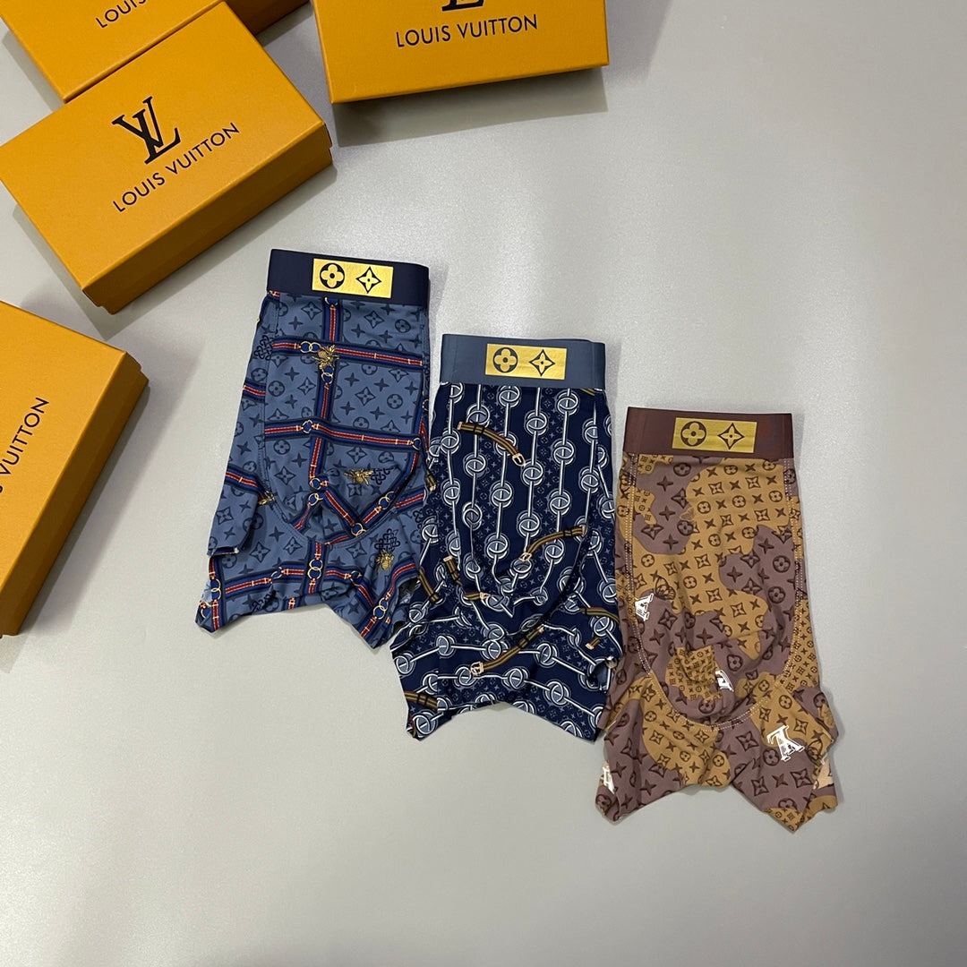 Louis Vuitton Nylon Blend Men's Boxer Briefs - 3-Piece Box - Sizes L-XXXL