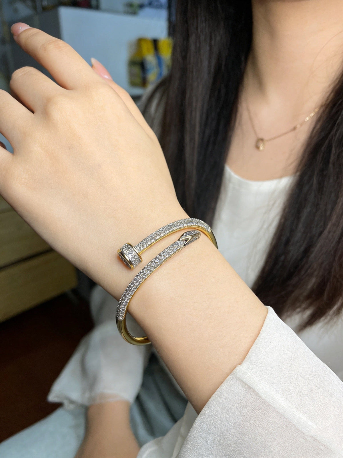 Martin Graham bracelet in polished metal-tone
