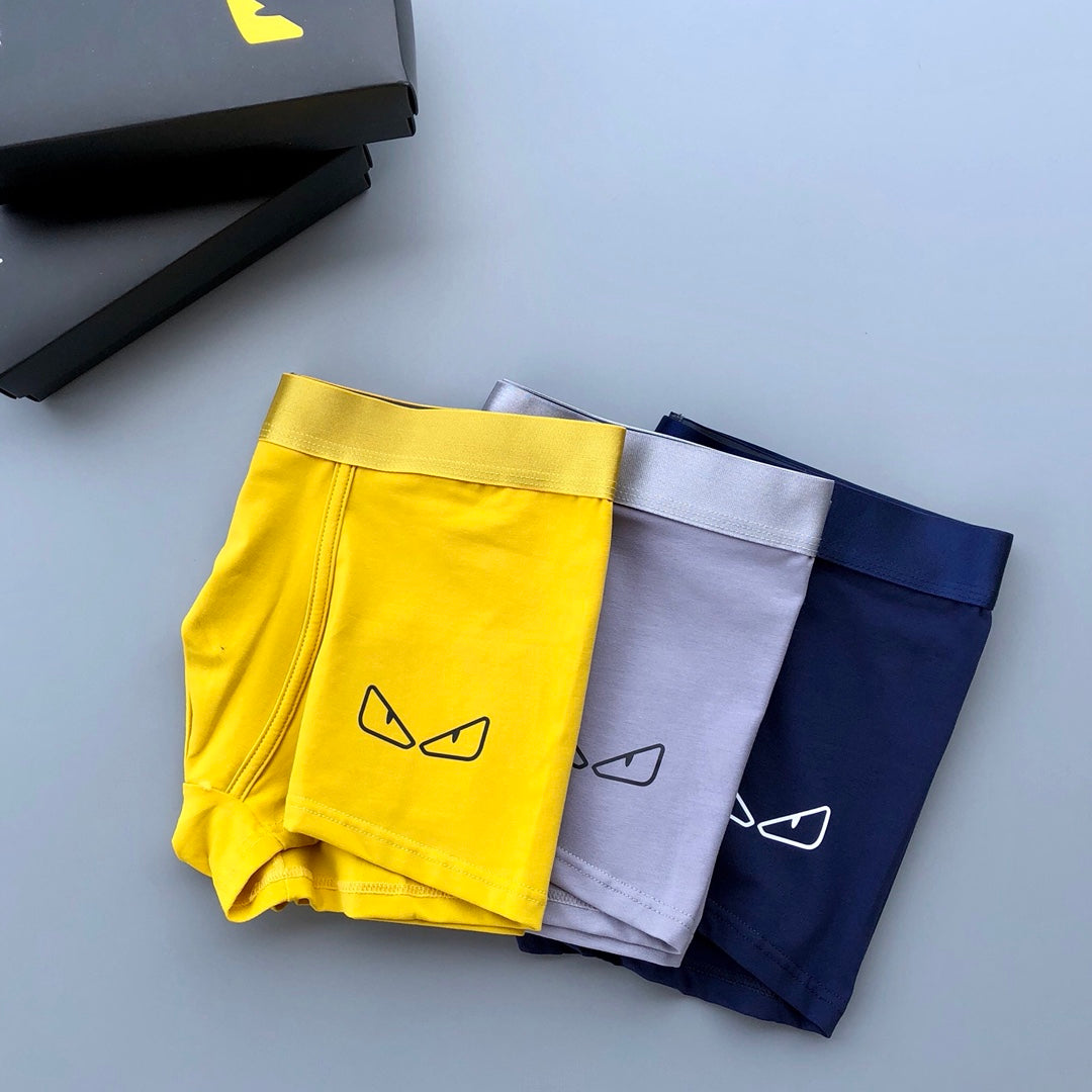 Fendi Eye Graphics Men's Boxer Briefs - 3-Piece Box