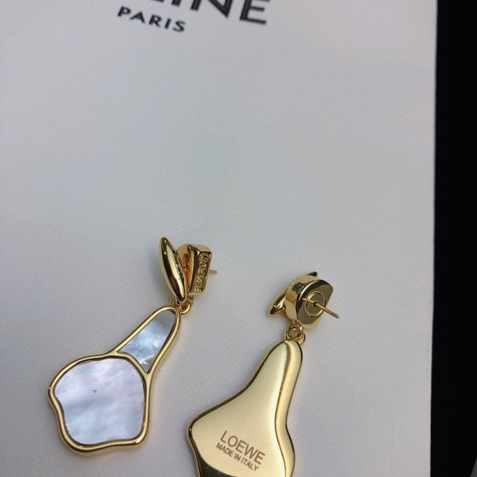 Martin Graham stud earrings in polished metal-tone