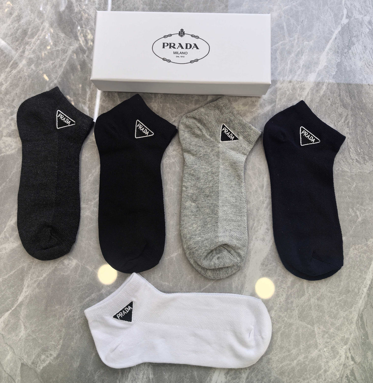 Prada Cotton Socks – 5-Pair Pack