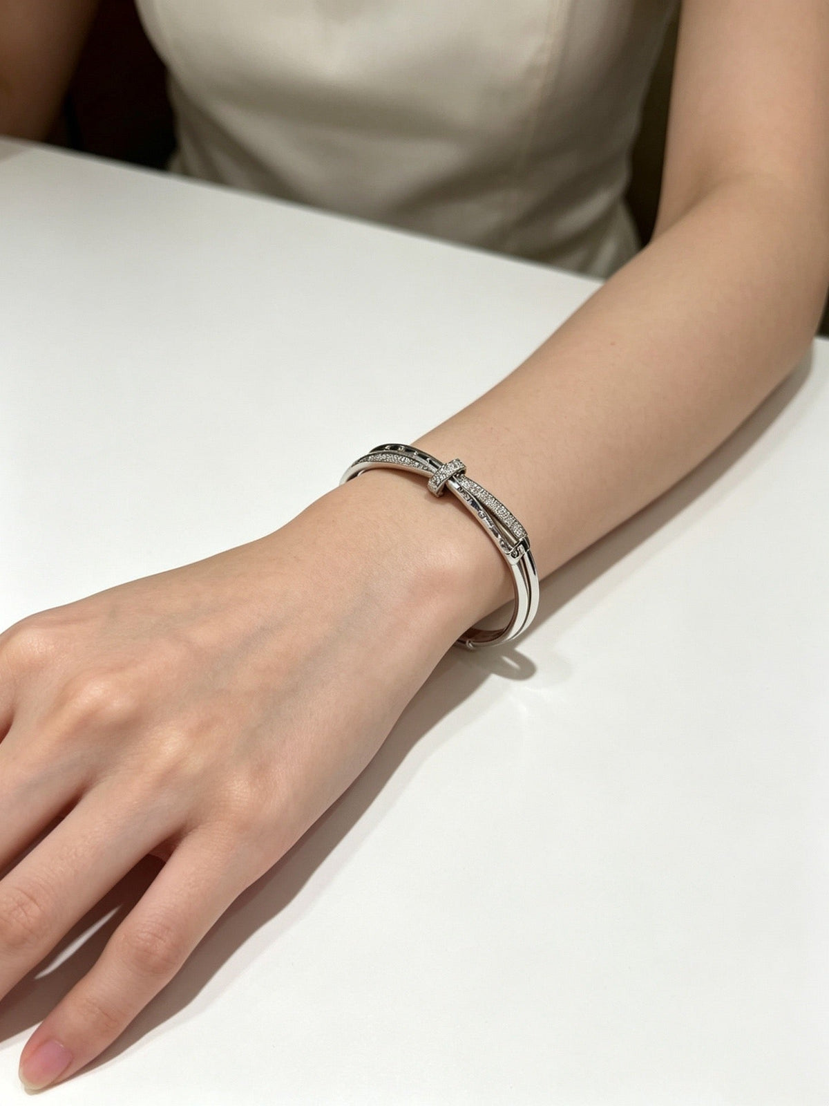 Martin Graham bracelet in polished metal-tone