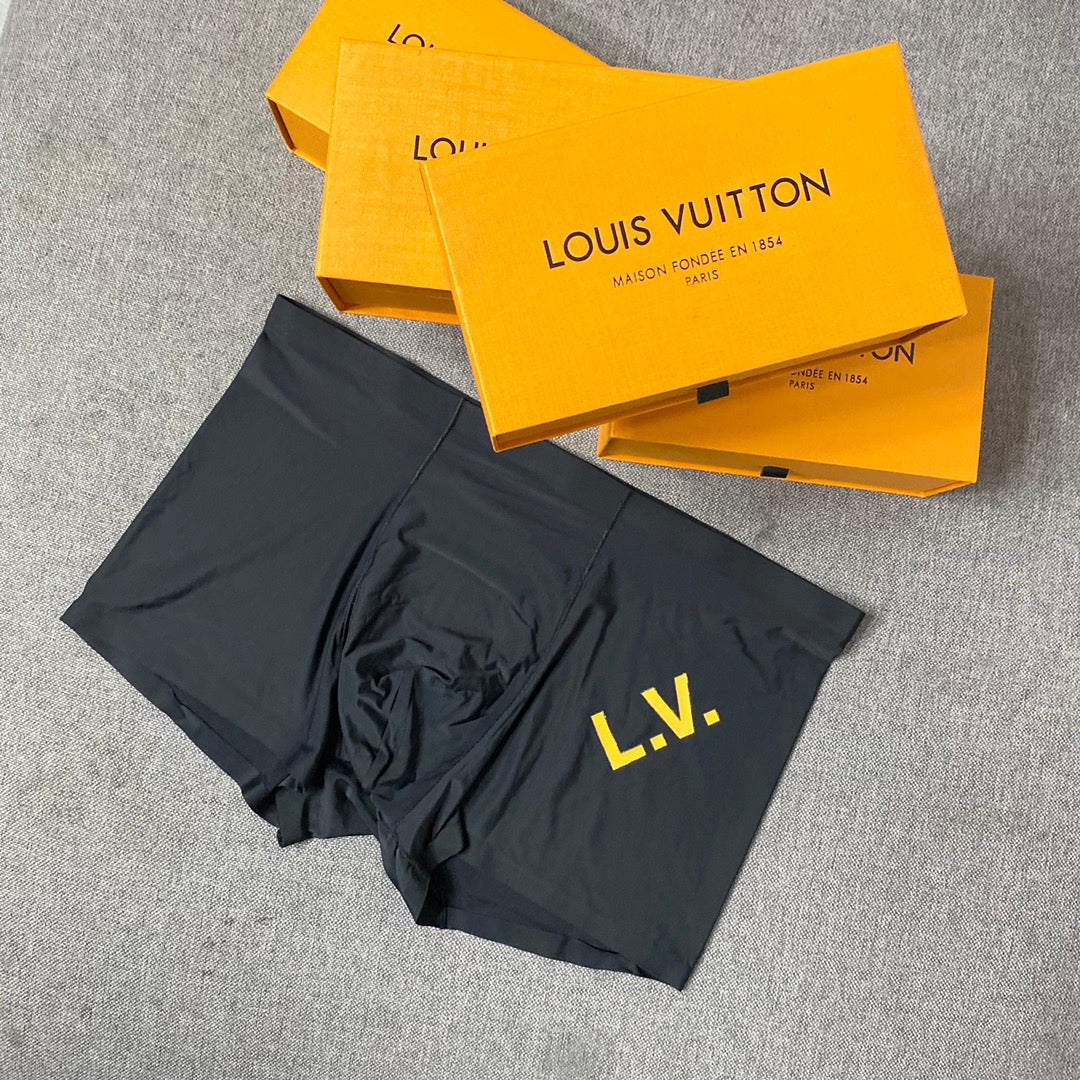 Louis Vuitton Gold-Tone Initial Details Men's Boxer Briefs - 3-Piece Box