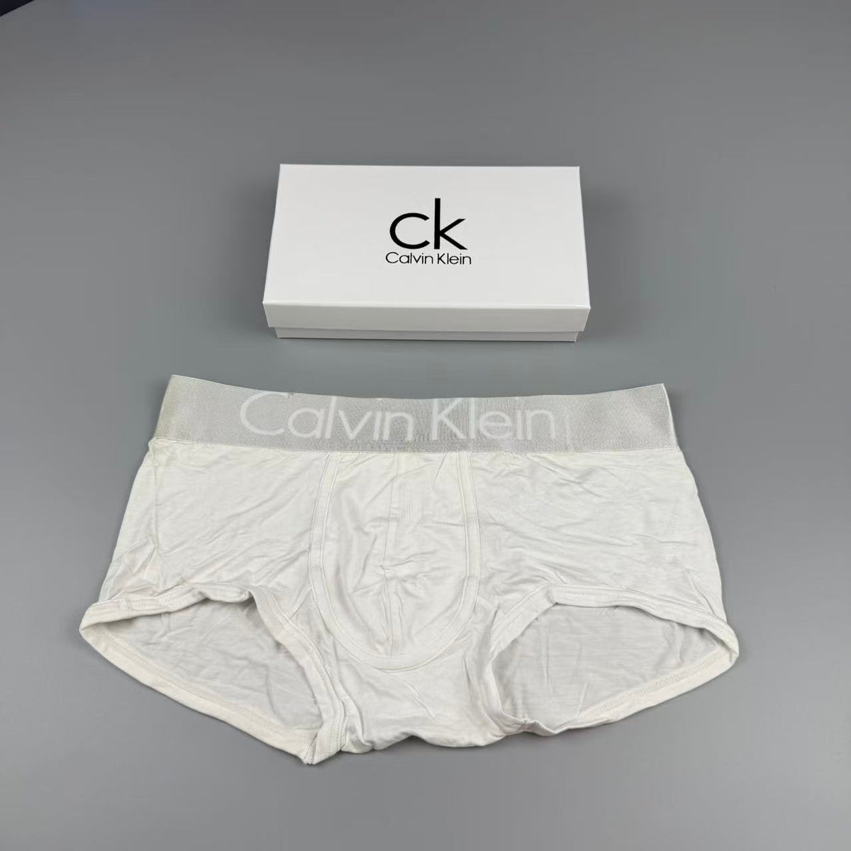 Calvin Klein Red, Grey, Black, Navy & White Cotton Men's Boxer Briefs - 3-Piece Box