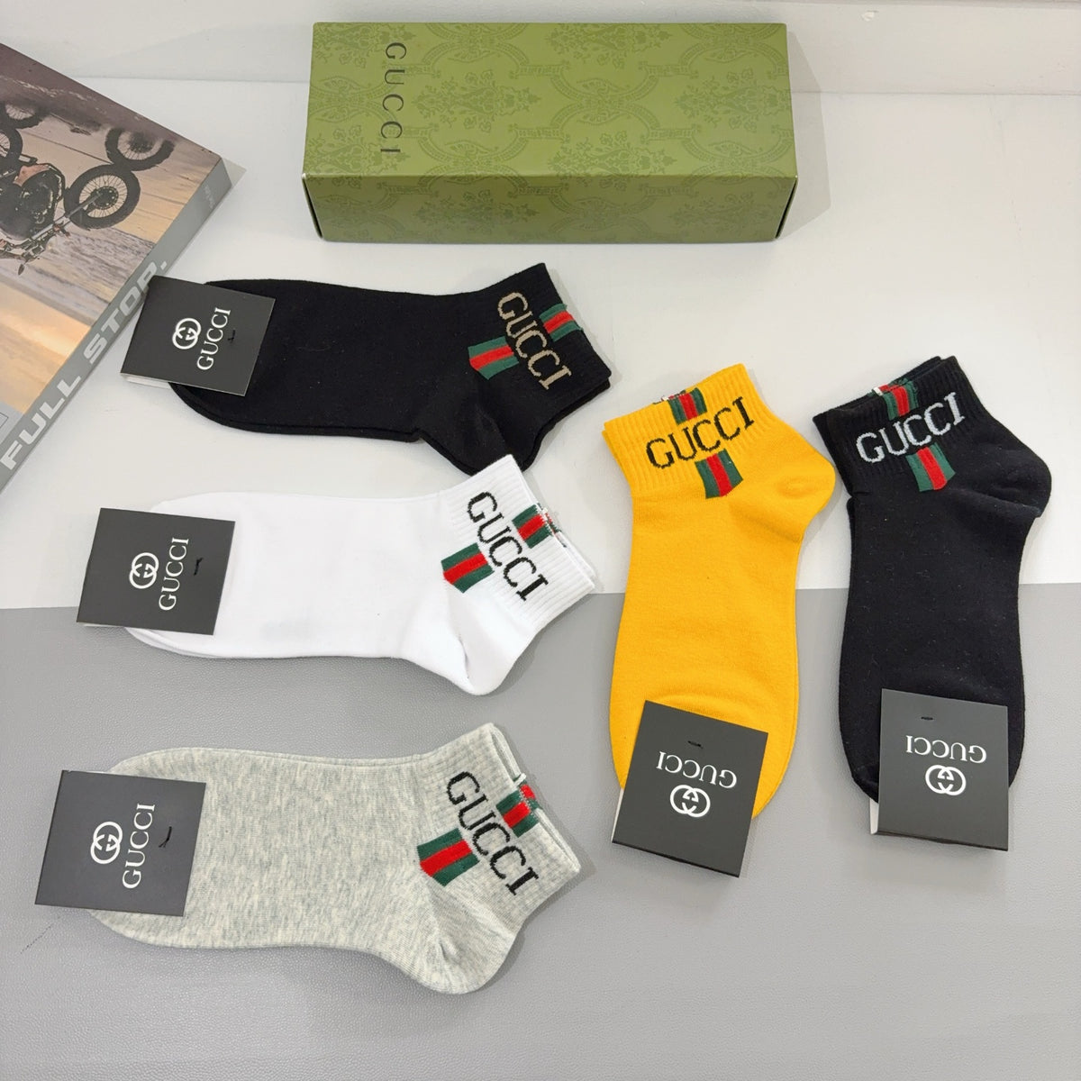 Gucci Cotton Short Socks – 5-Pair Pack