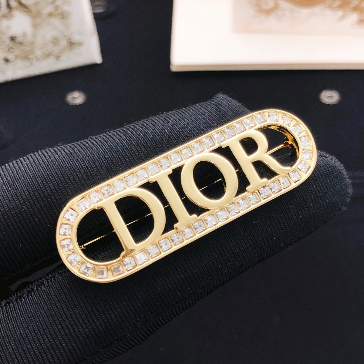 Martin Graham brooch in polished metal-tone