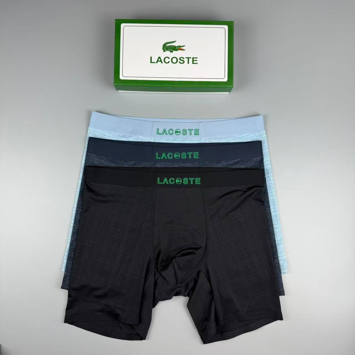 Unbranded Contrast Waistbands And Understated Front Branding Men's Boxer Briefs - 3-Piece Box