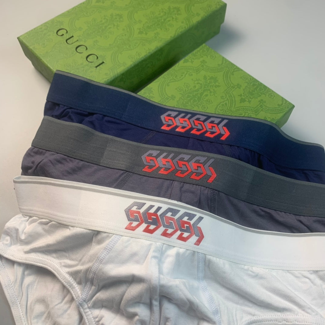 Gucci Embroidered Waistband Men's Briefs - Assorted Set