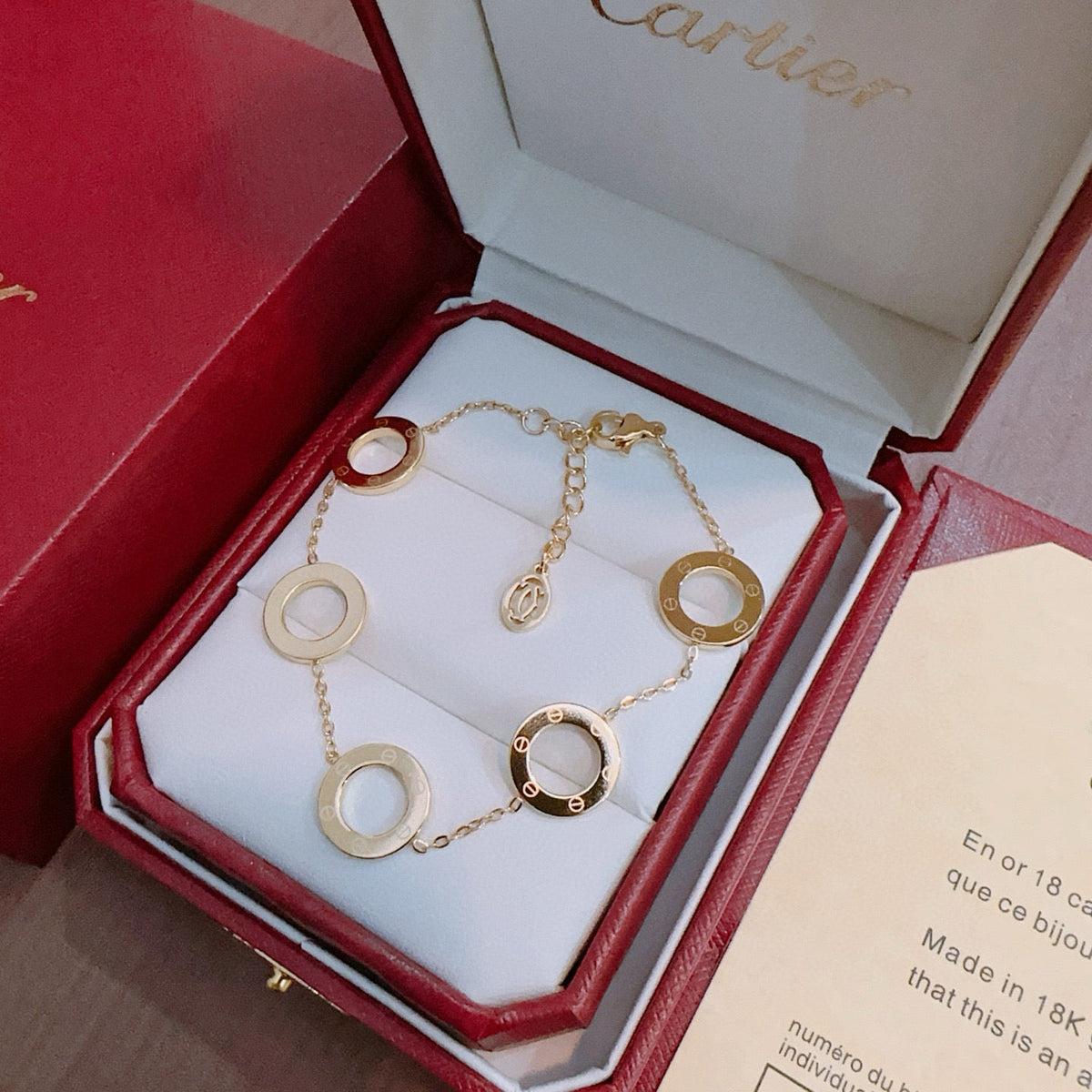 Martin Graham bracelet in polished metal-tone