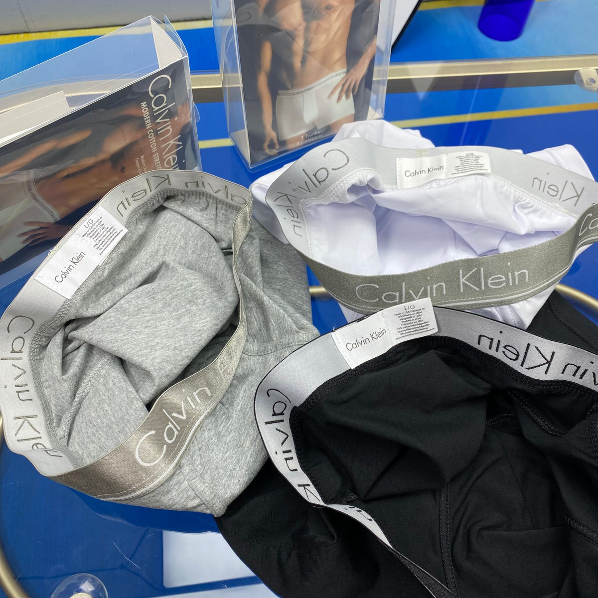 Calvin Klein Cotton Broad Logo Waistbands Men's Boxer Briefs - 3-Piece Box
