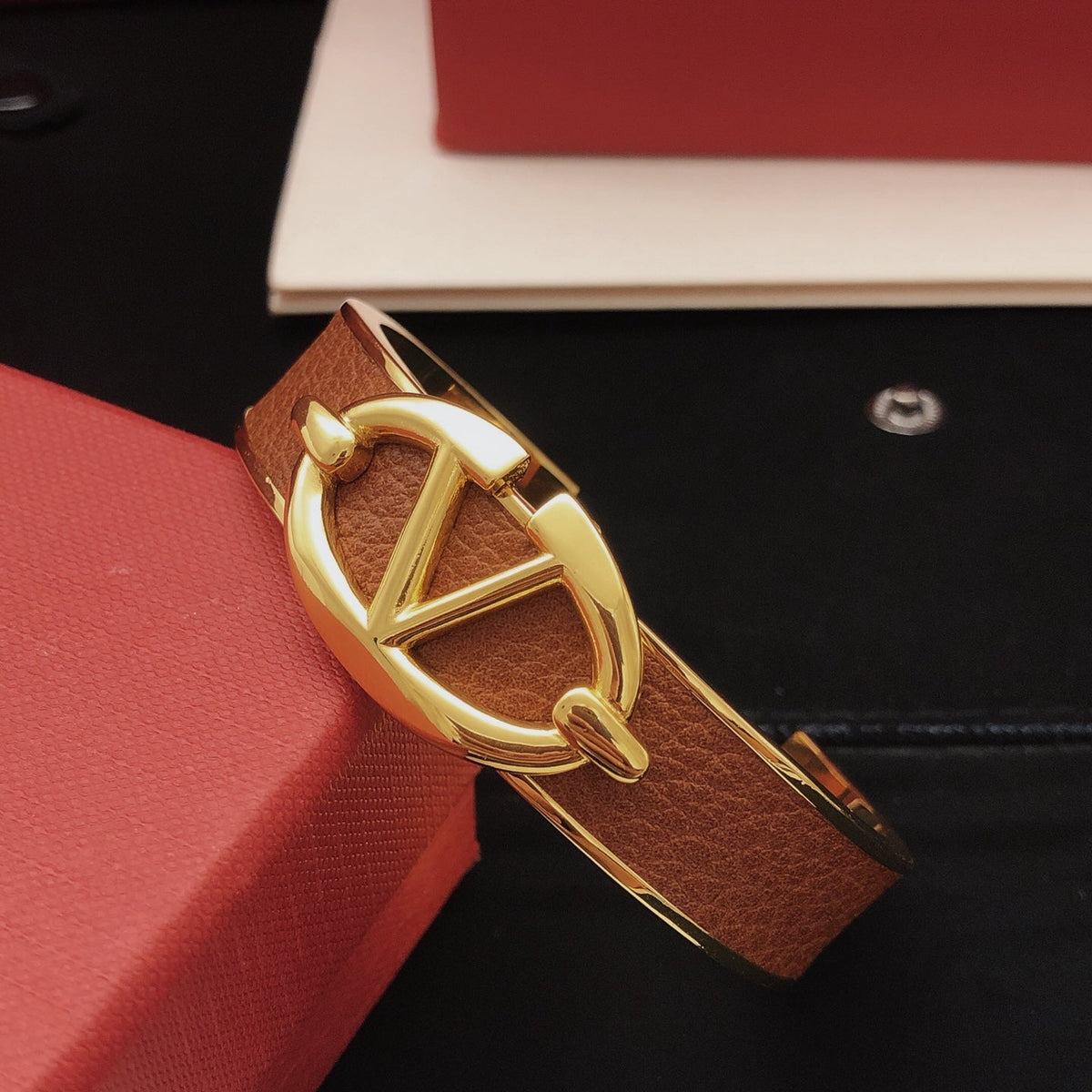 Martin Graham cuff bracelet in polished metal-tone