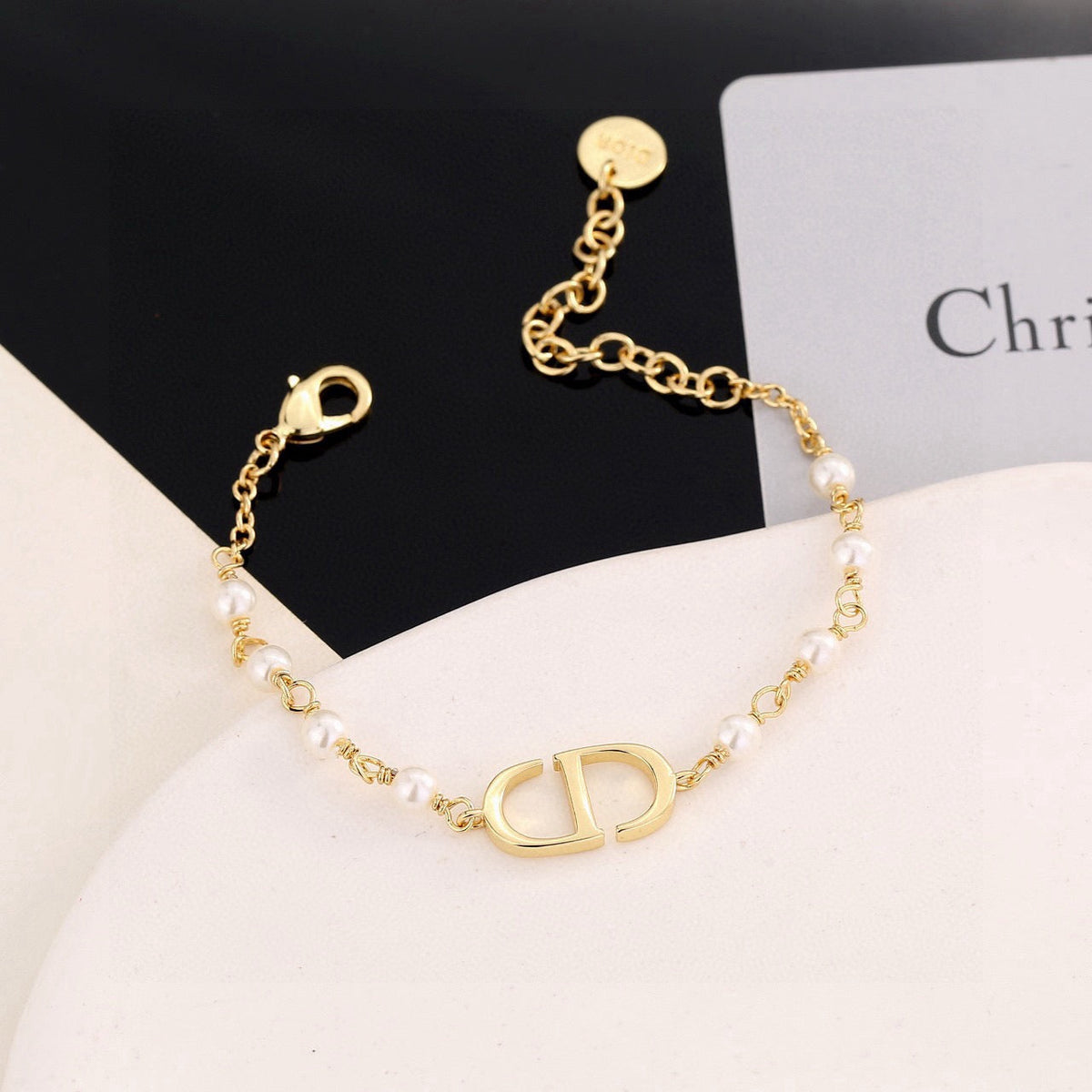 Martin Graham bracelet in polished metal-tone