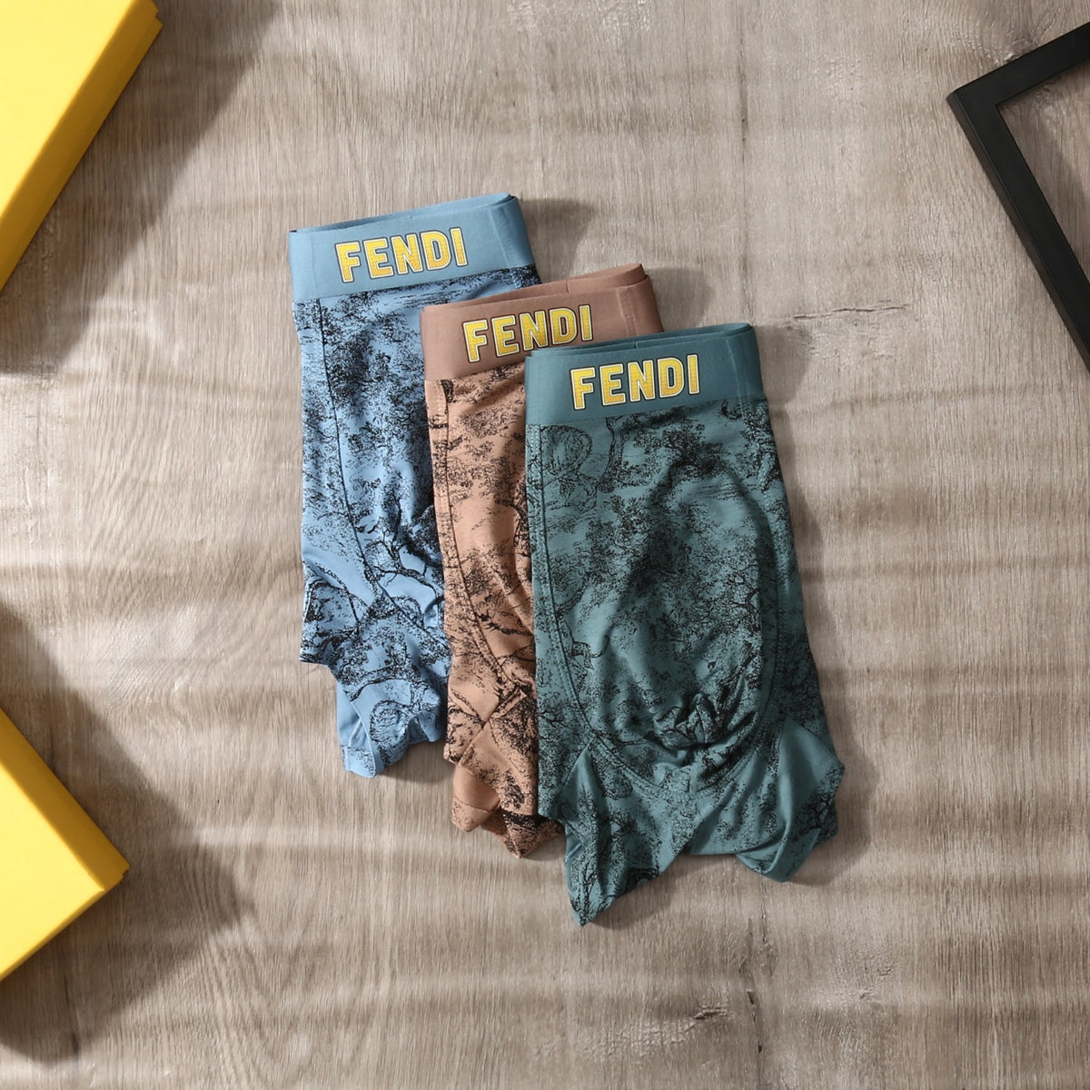 Fendi Modal-Blend Printed Men's Underwear - 3-Piece Box