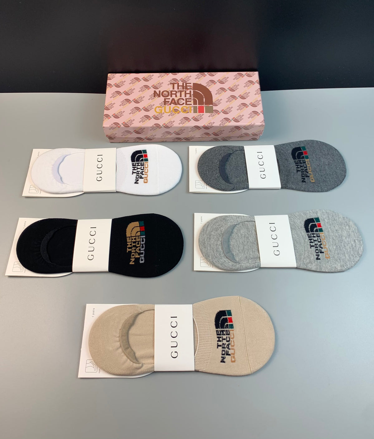 Gucci Cotton No-Show Socks - 5-Pair Set