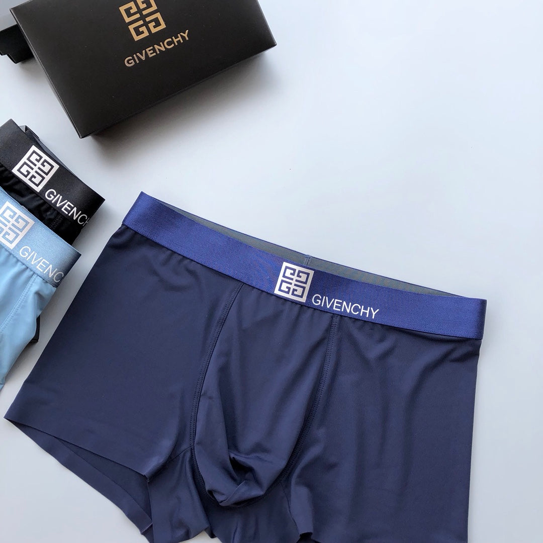 Givenchy Contrast Logo Men's Trunk Underwear - 3-Piece Box