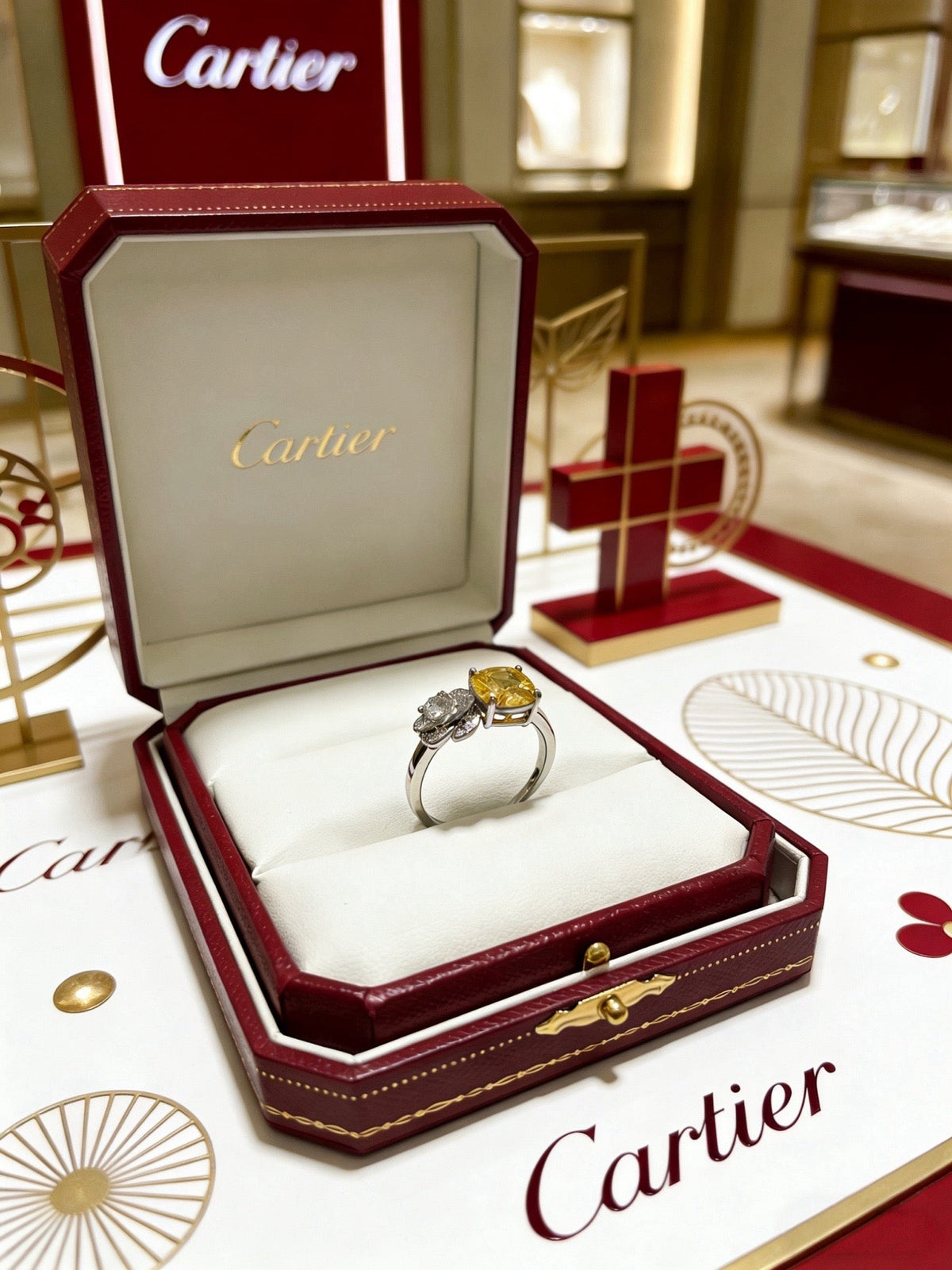 Martin Graham ring in polished metal-tone