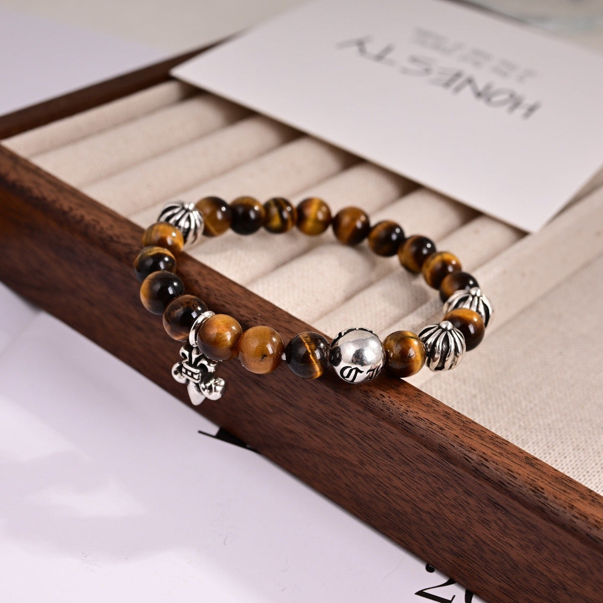 Martin Graham bracelet in polished metal-tone – close-up detail