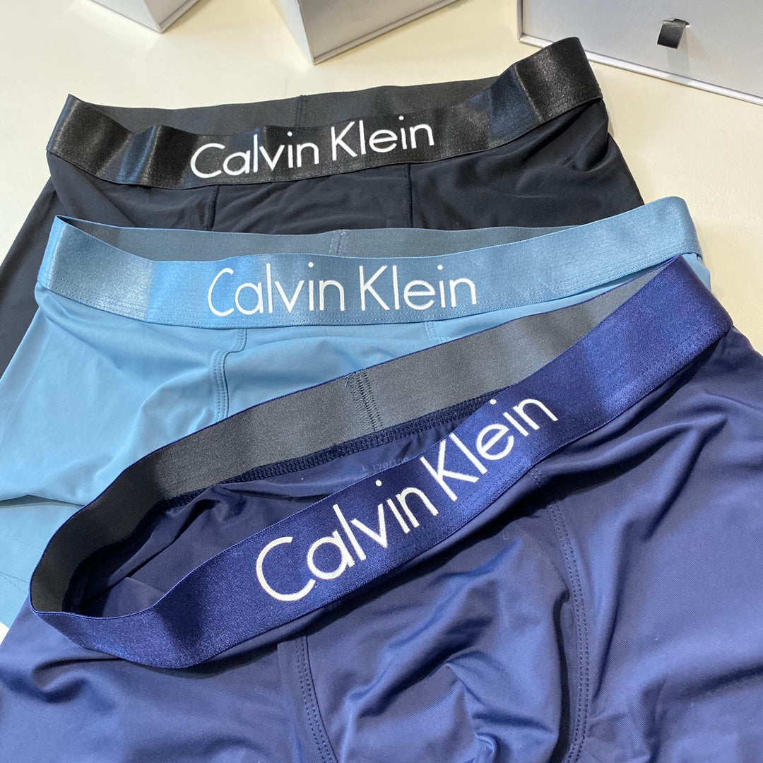 Calvin Klein Broad Logo Waistbands Men's Boxer Briefs - 3-Piece Box
