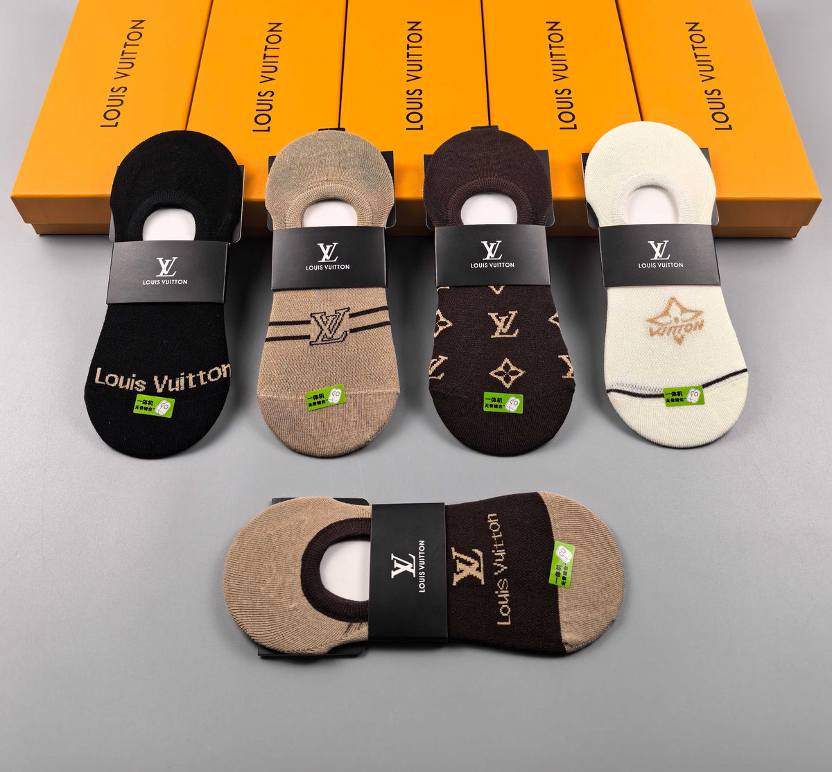 Louis Vuitton No-Show Socks - 5-Pair Set