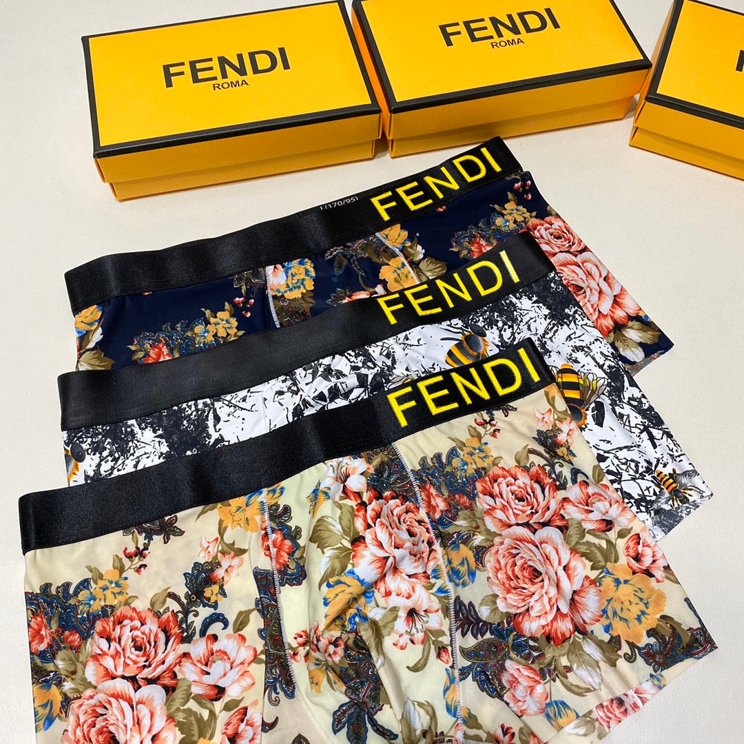 Fendi Ice-Silk Men's Boxer Briefs - 3-Piece Box - Sizes L-XXXL