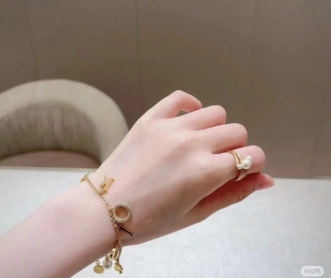 Martin Graham bracelet in polished metal-tone