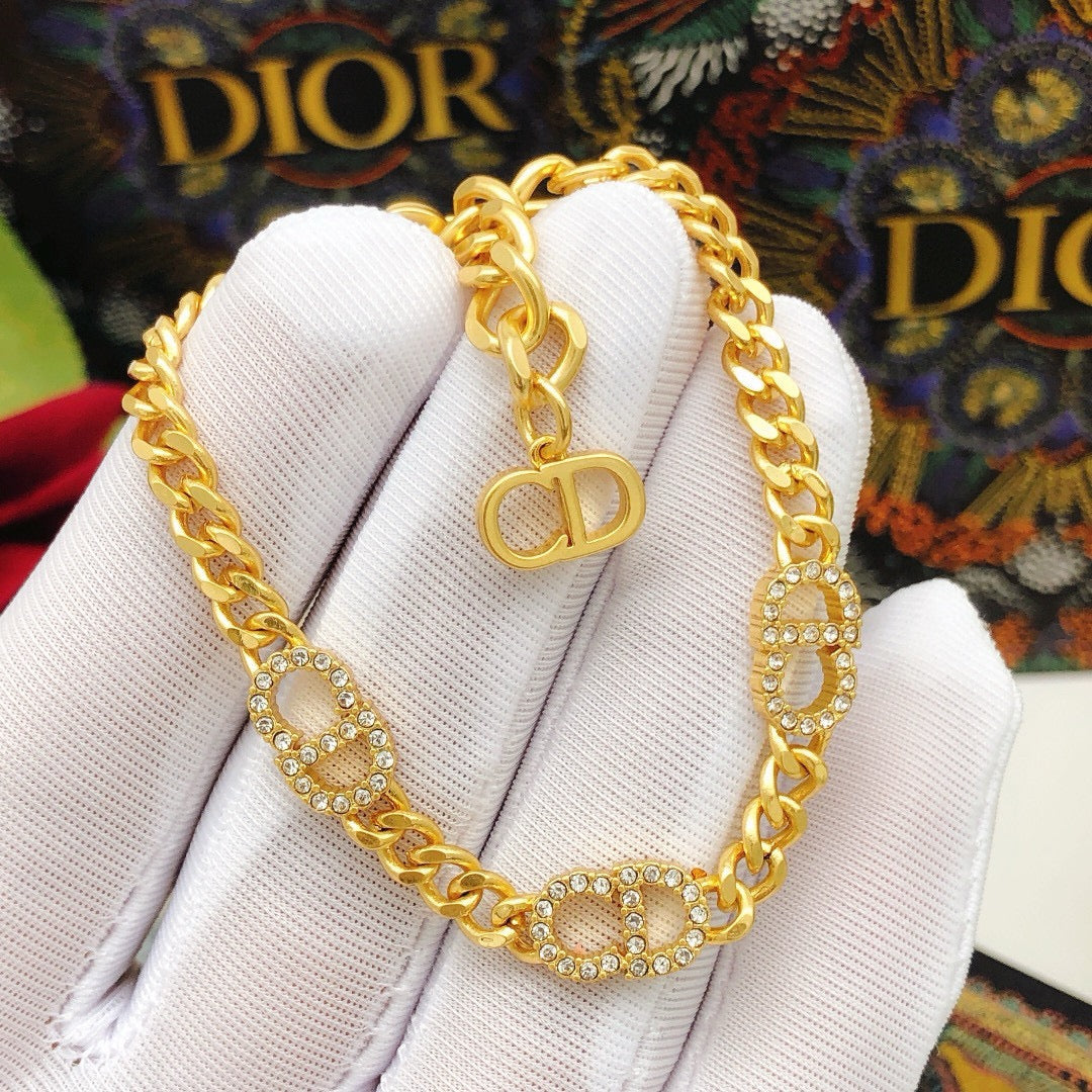 Martin Graham bracelet in polished metal-tone