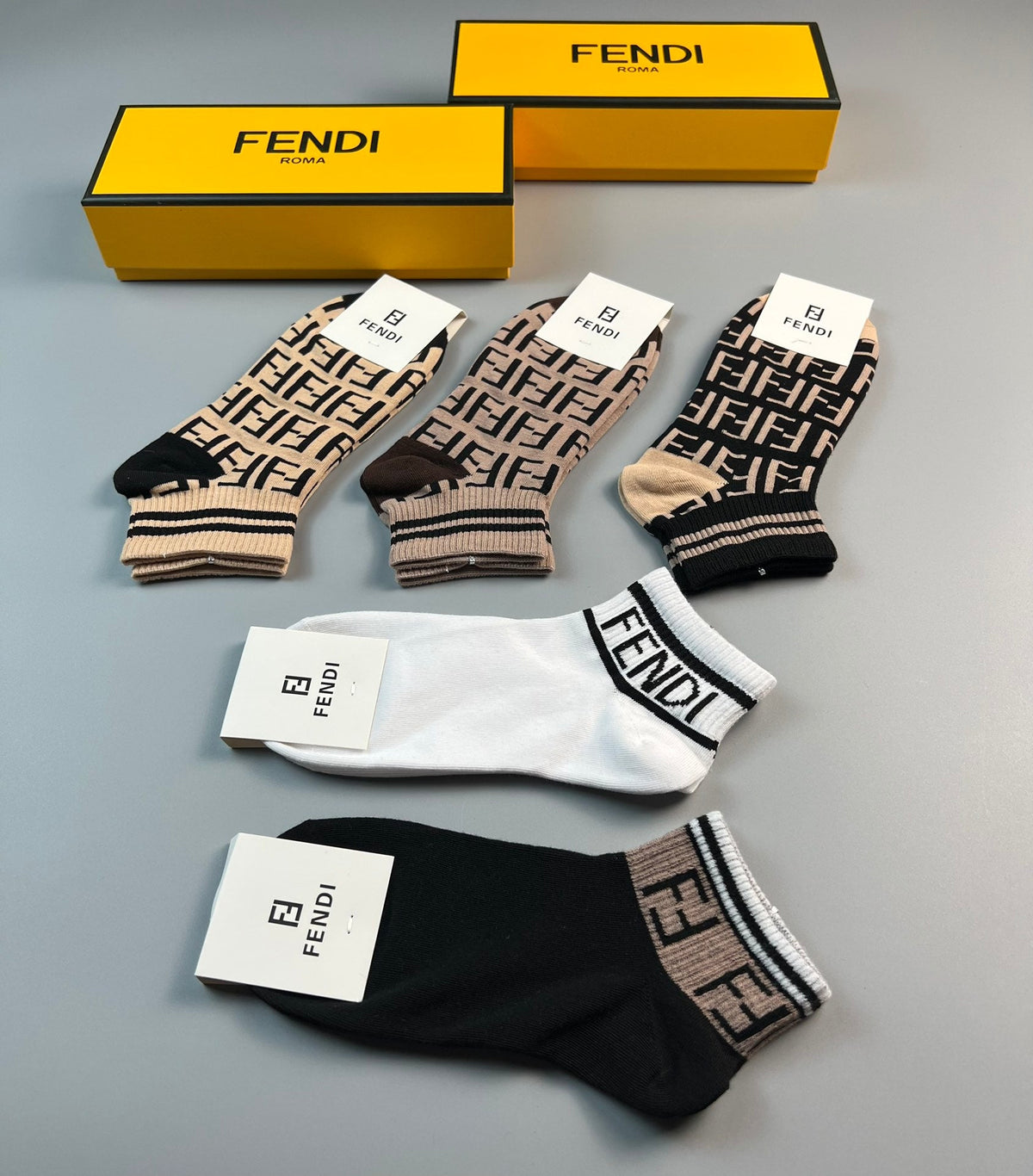 Fendi Short Socks - 5-Pair Set
