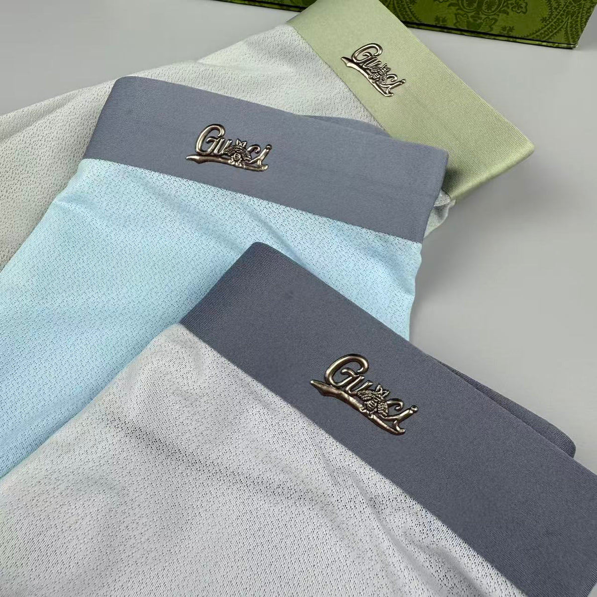 Gucci Silk Logo Detail Men's Boxer Briefs - 3-Piece Box