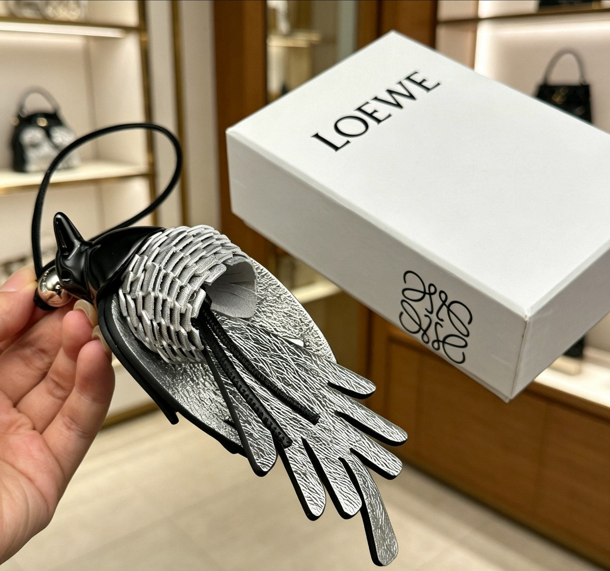 Martin Graham bag charm in polished metal-tone