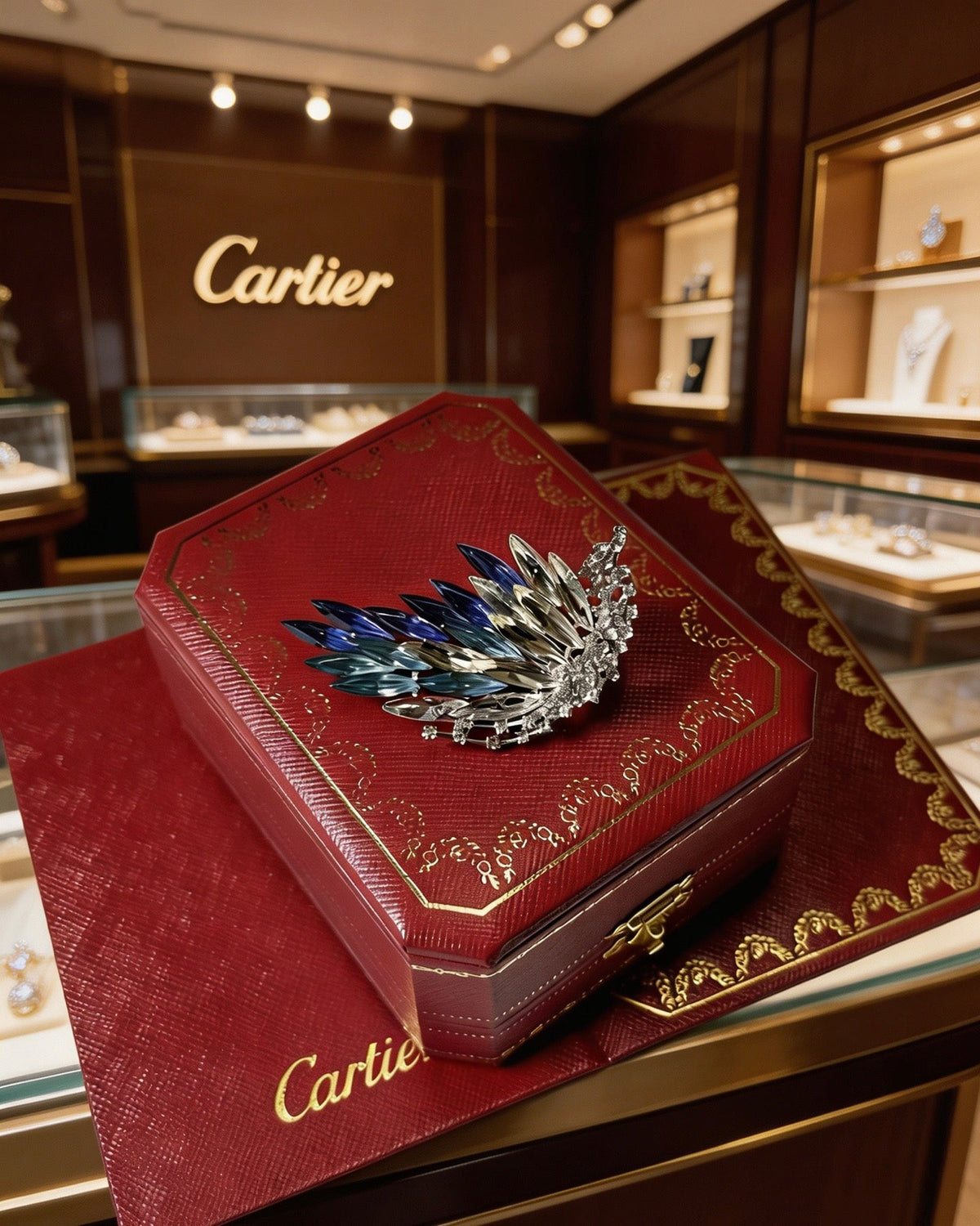 Martin Graham brooch in polished metal-tone