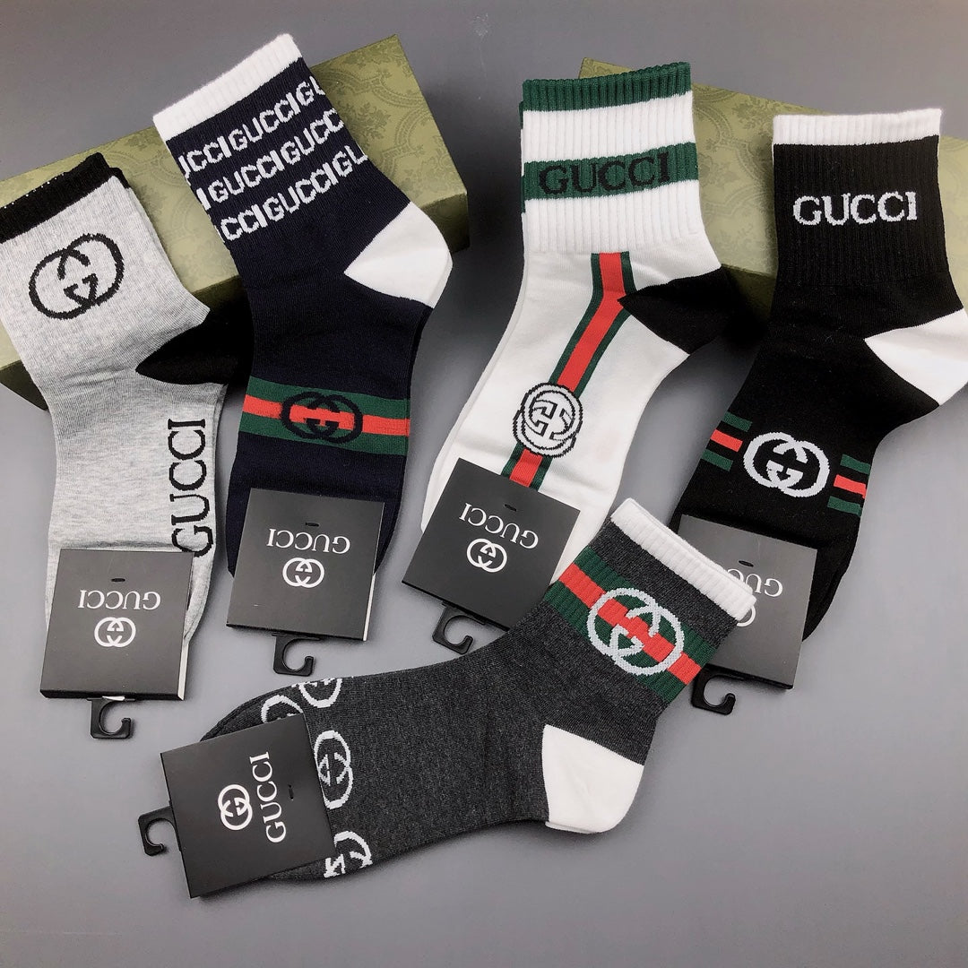 Gucci Classic Crew Socks - 5-Pair Box