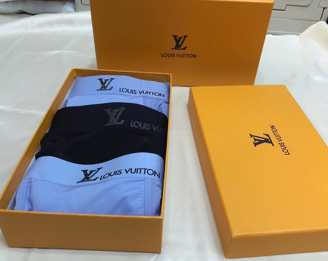 Louis Vuitton Clean Logo Waistbands Men's Boxer Briefs - 3-Piece Box