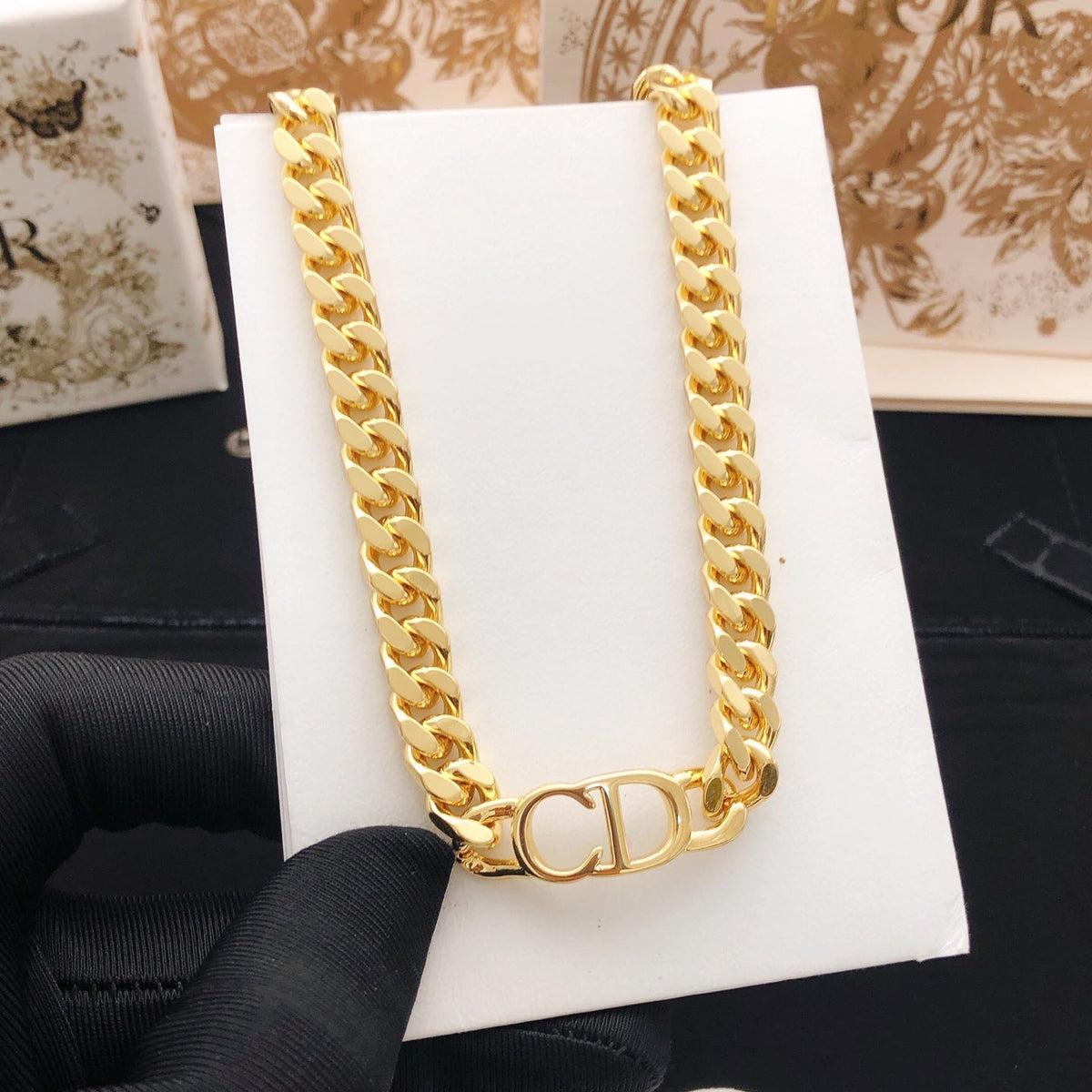 Martin Graham pendant necklace in polished metal-tone