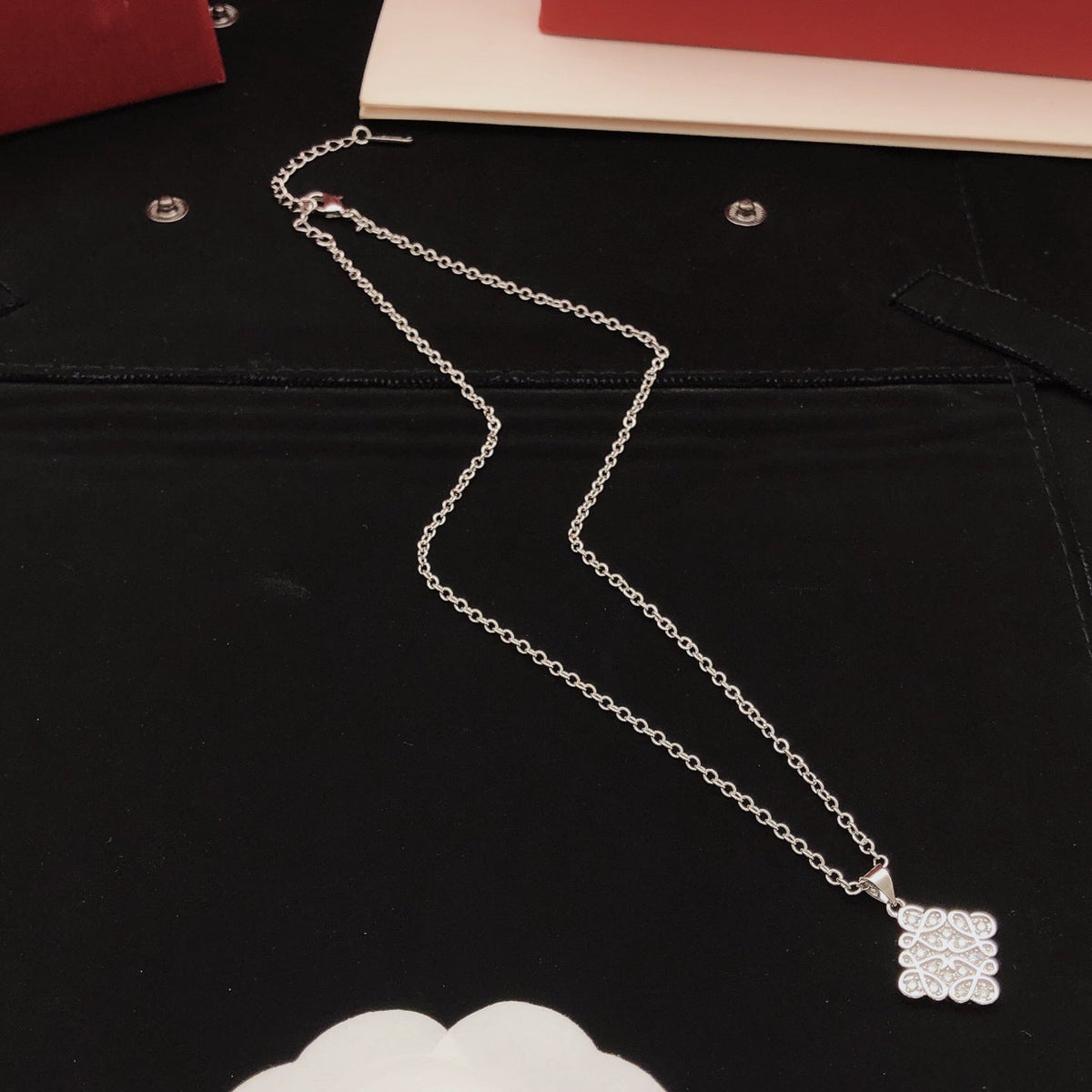 Martin Graham pendant necklace in polished metal-tone