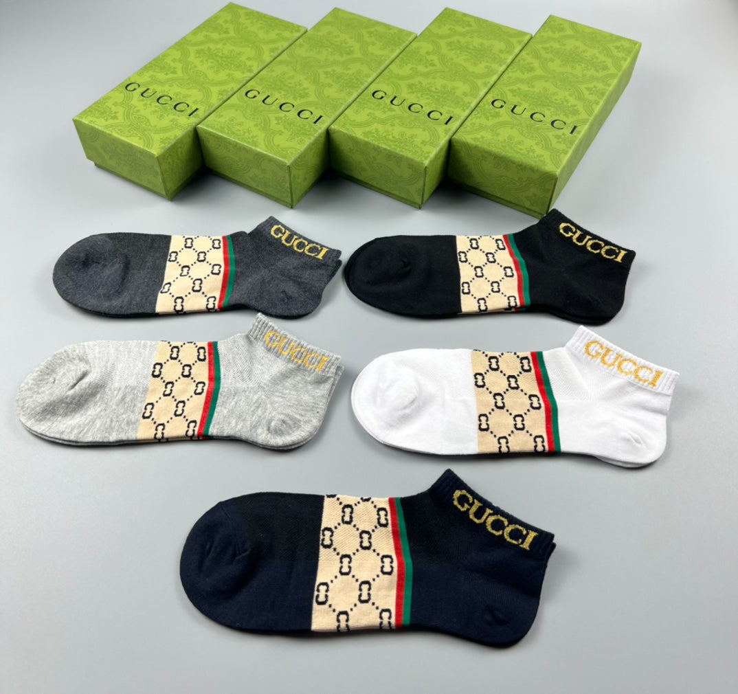 Gucci GG-Band Ankle Socks - Box of 5 Pairs