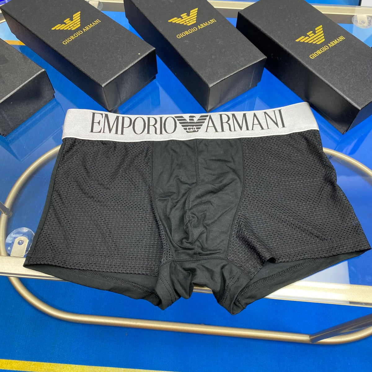 Armani Modal Oversized Contrast Waistbands Men's Boxer Briefs - 3-Piece Box