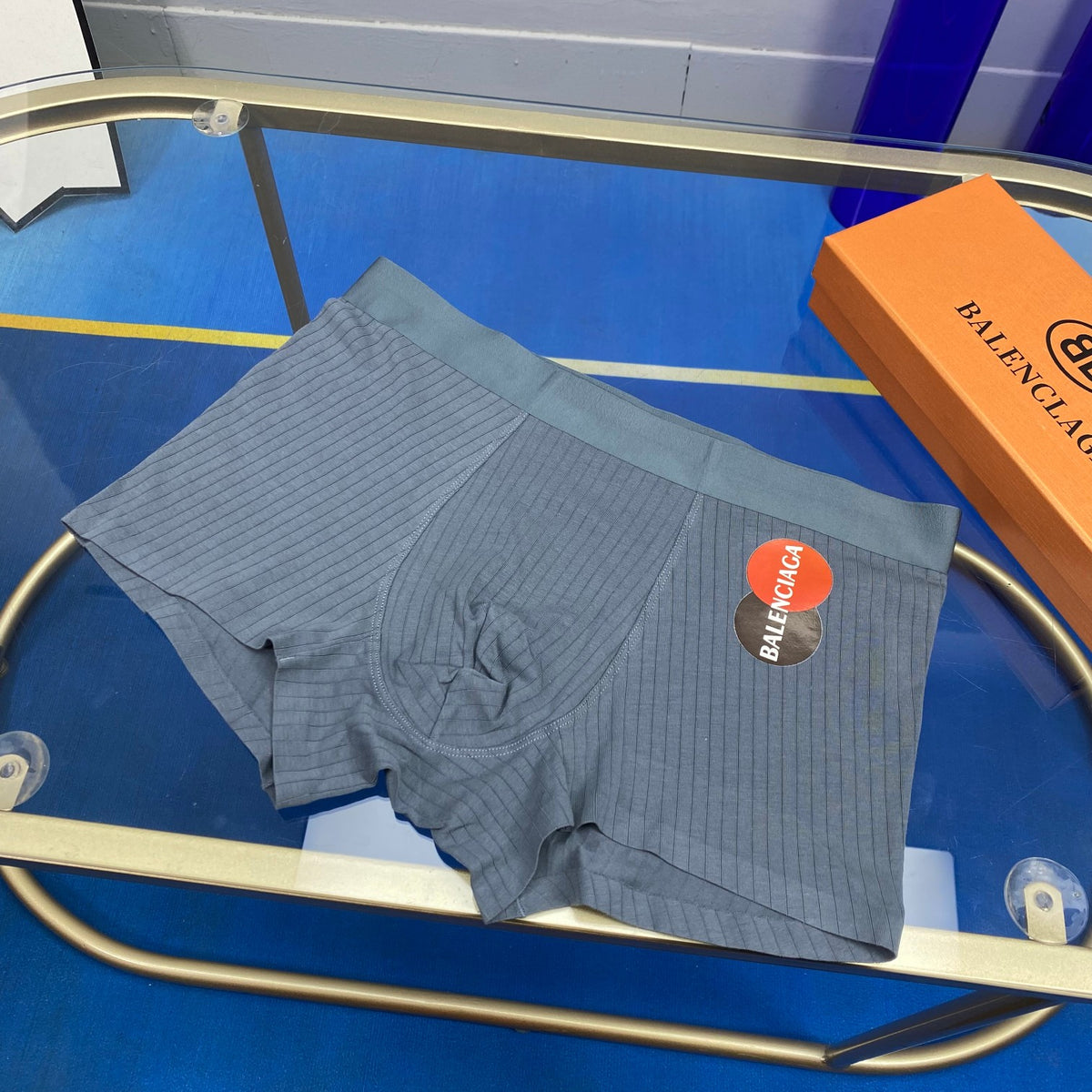 Balenciaga Cotton Round Logo Details Men's Boxer Briefs - 3-Piece Box