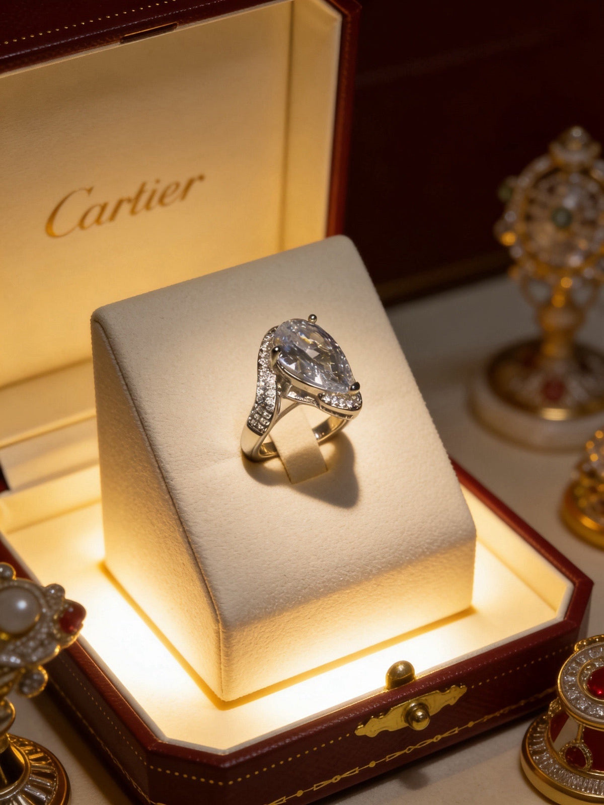 Martin Graham ring in polished metal-tone