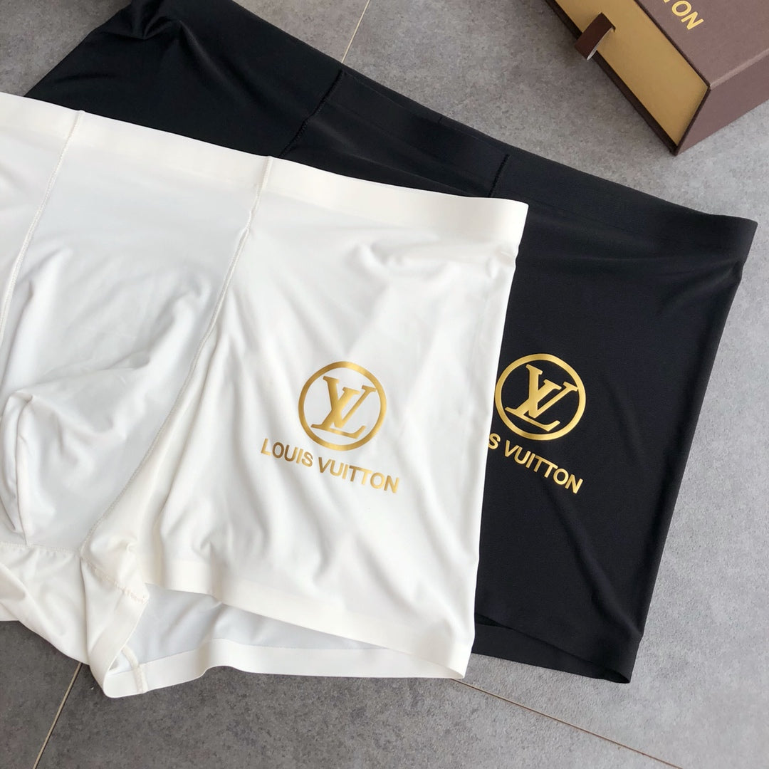 Louis Vuitton Contrast Waistbands And Understated Front Branding Men's Boxer Briefs - 3-Piece Box