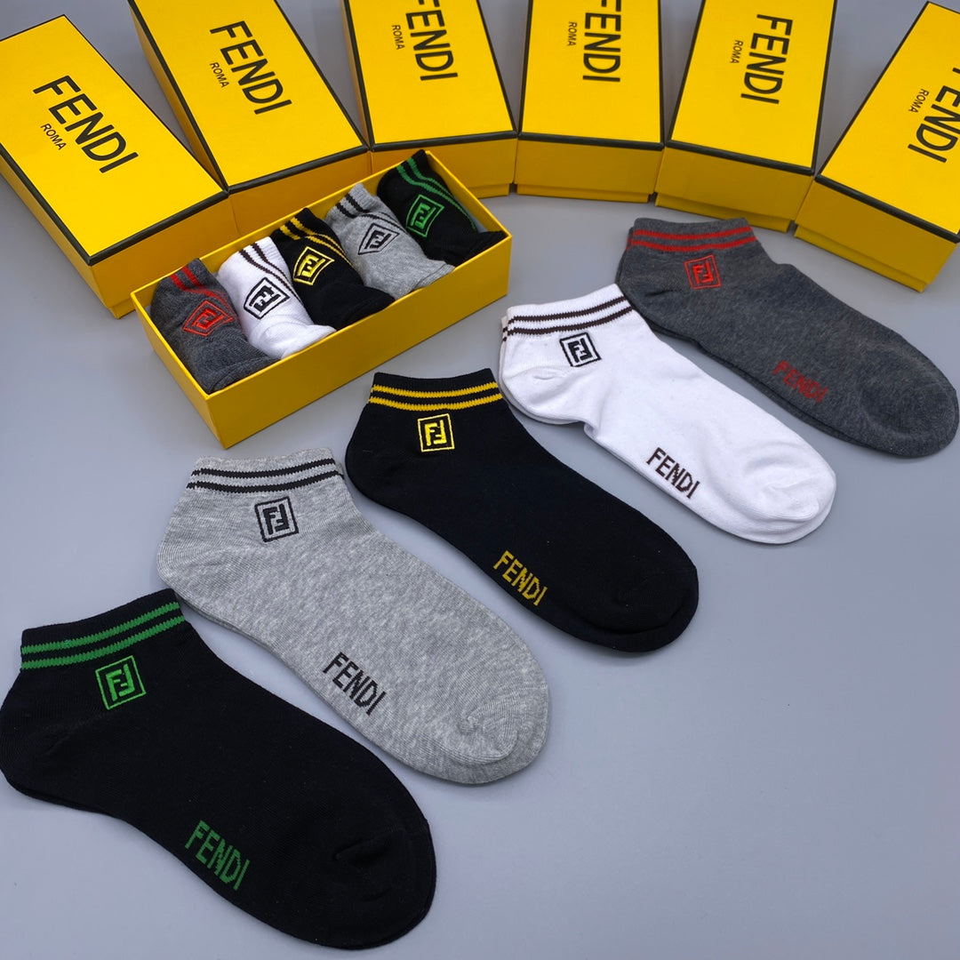 Fendi Short Socks - 5-Pair Set