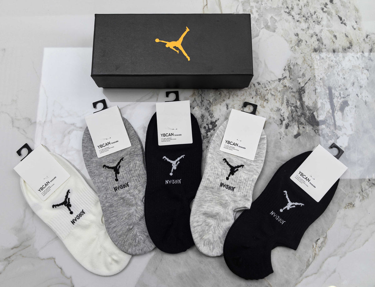 Air Jordan Cotton Mixed Neutral Logo Detail No-Show Socks