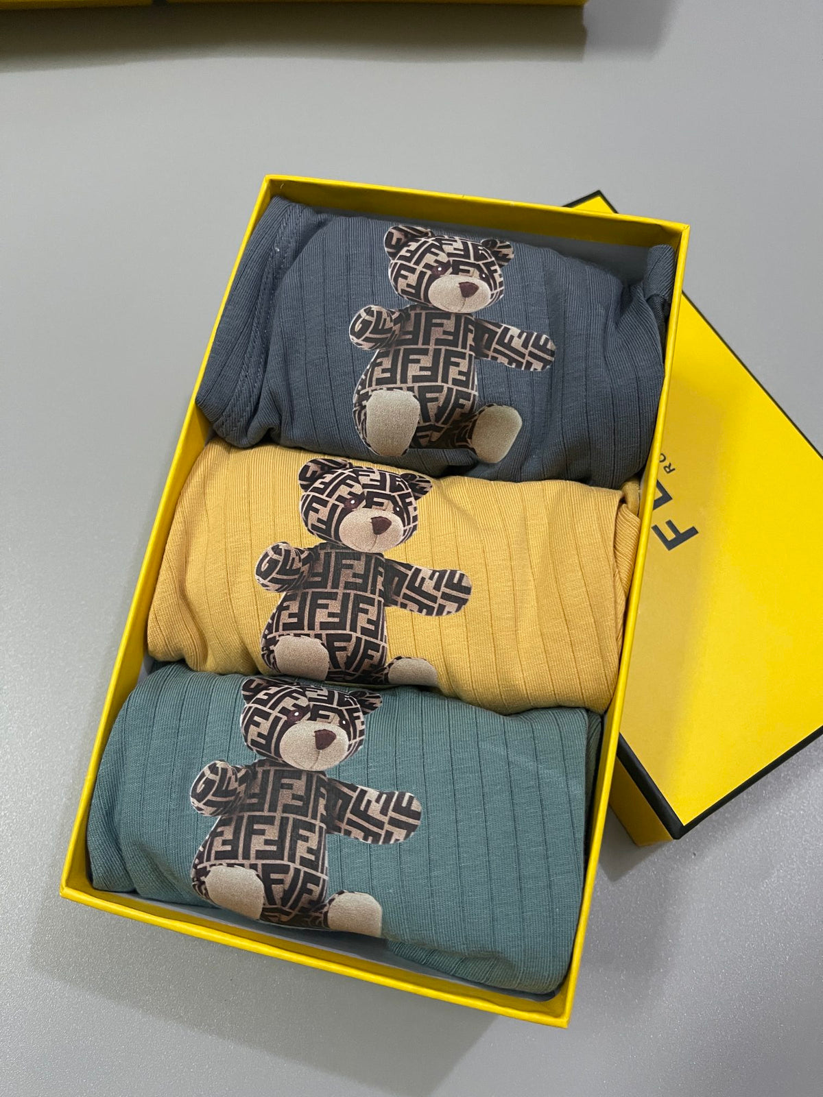 Fendi Cotton-Blend Character Detail Men's Boxer Briefs - 3-Piece Box