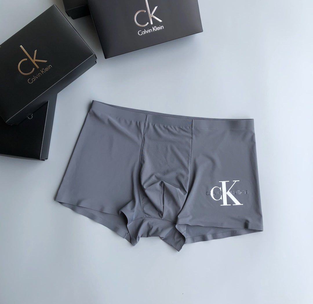Calvin Klein Contrast Waistbands And Understated Front Branding Men's Boxer Briefs - 3-Piece Box