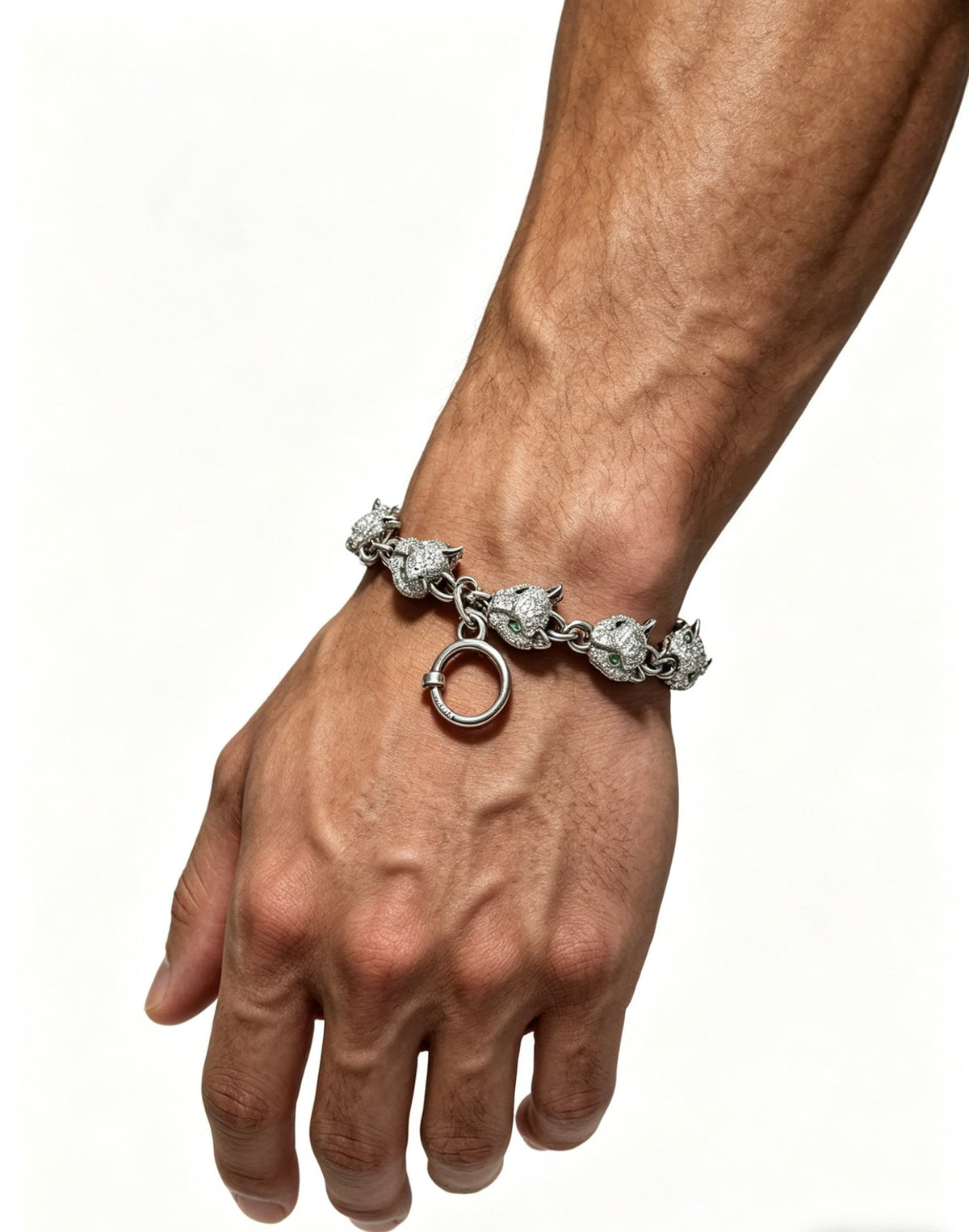 Martin Graham bracelet in polished metal-tone – close-up detail