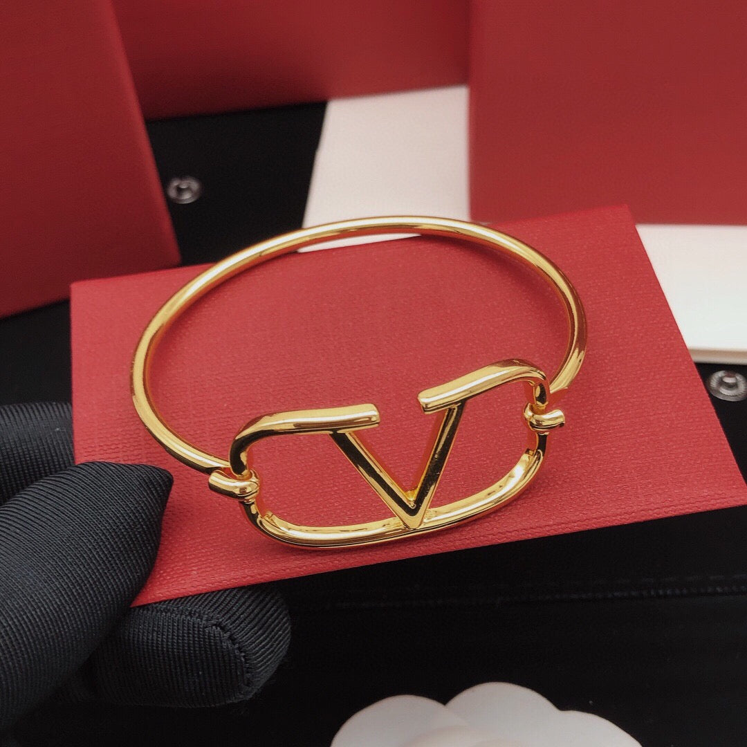 Martin Graham cuff bracelet in polished metal-tone